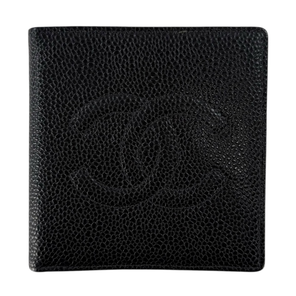 Chanel CC Caviar Leather Bifold Wallet
